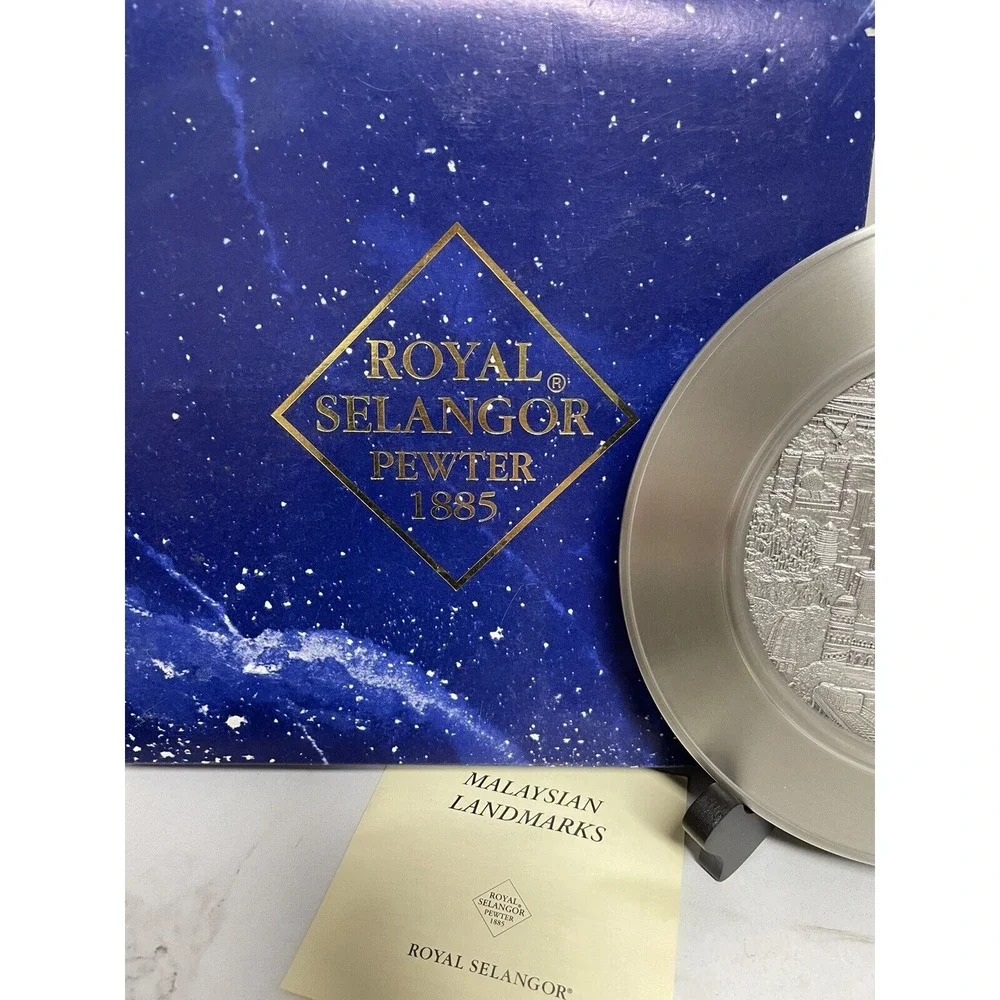 Royal Selangor‎ Malaysian Collection Pewter Malaysia Landmarks Plate & Easel NIB